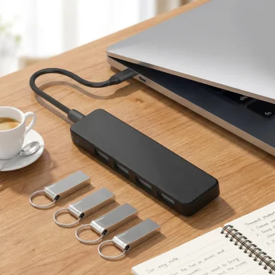 New Products Hot Sell USB-C2.0 to USB2.0 4 Ports High Quality USB Docking Station ABS Casing 1 USB-C Hub in Stock