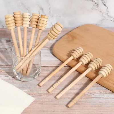 15 cm Stirrer Wooden Honey Spoon Stick for Honey Jar Long Handle Mixing Stick Party Supply