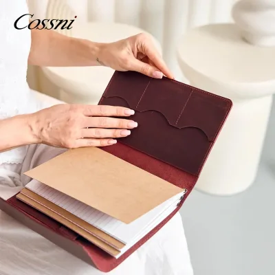 COSSNI Custom Lizard-patterned and Lychee-patterned PU Notebook Cover with Debossing & Embossing Personalized Notebook Sleeve