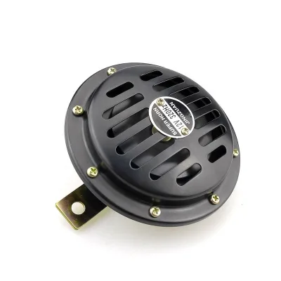 Black Supertone Auto 12v24v Disc Super Loud Blast Tone High Tone Dual and Low Metal Electric Car Truck Grille Horn