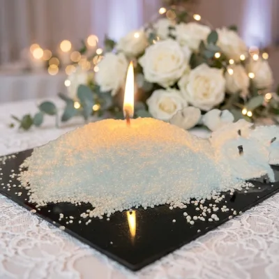 Pearled Sand Wax Candle All Natural Customizable Reusable Refillable Non-Toxic Environment-Friendly Luxury Diwali Event Candle