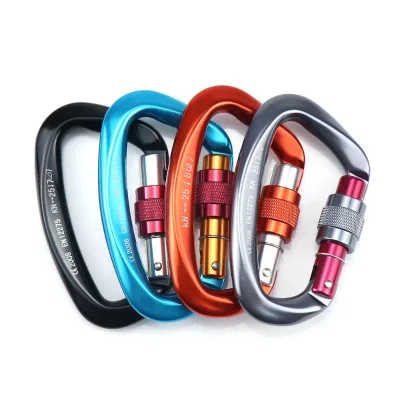 Customize Logo 25KN Metal Aviation Aluminum 7075 Durable Climbing Carabiner