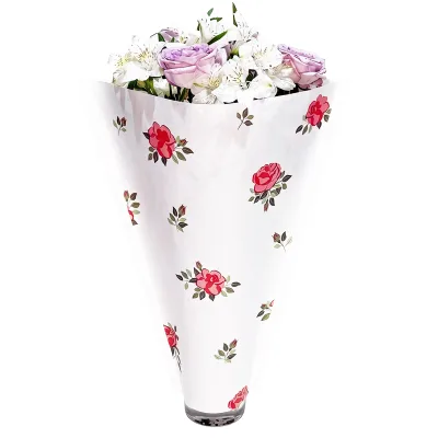 Biodegradable White Kraft Paper Bloom Flower Sleeve Packages Home Decoration  Festival Flower Sleeve