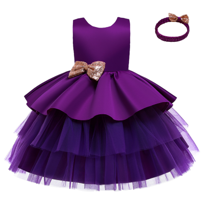 Girls Dresses Kids Princess Sleeveless Dress Girl Cake Design Party Dress