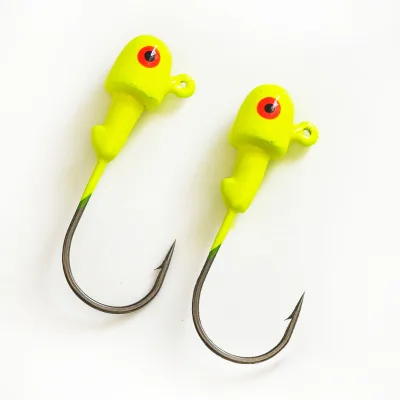 Wholesale Single Hook Jig Head in 1g 2g 3.5g 5g 7g 10g 14g 20g Factory Custom Colors Double Eyes for Bass Crappie Fishing