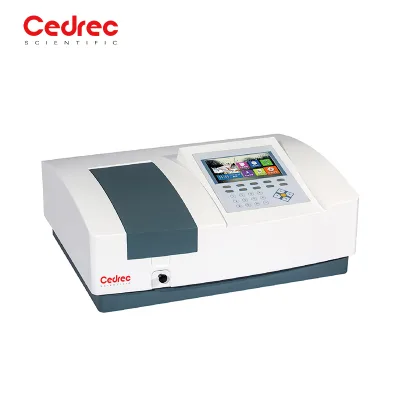 High Precision Double Beam UV-Visible Spectrophotometer 190-1100nm 1nm Bandwidth Lab Spectral Analyzer Cedrec