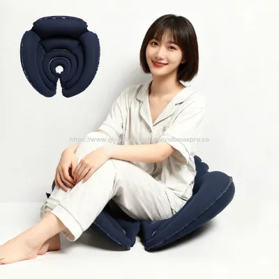 Thigh-high Seat Cushion Lumbar Cushion Ergonomic Buttock Cushion Portable Inflatable Fitness Cushion