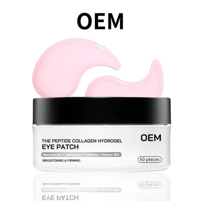 OEM Peptide Collagen Hydrogel Eye Patch Niacinamide Adenosine Caffeine Brightening Firming Dark Circles 60pcs