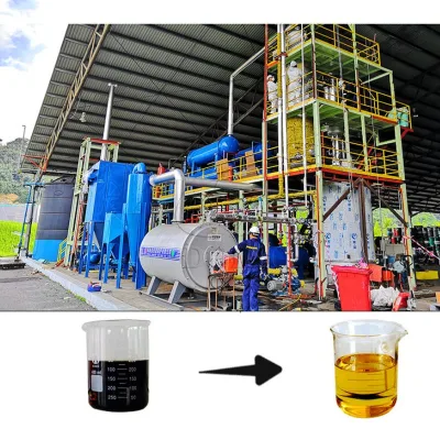 Green Technology 5-50TPD Solid Waste to Energy Machine Convert Tire Plastic to diesel Plant
