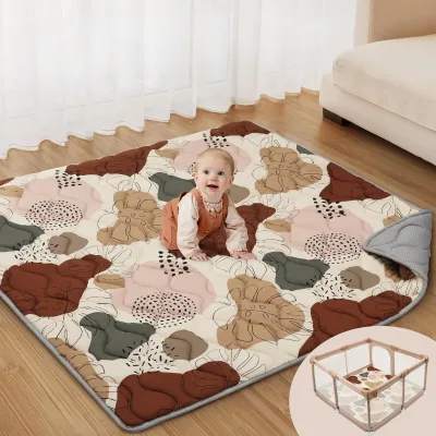 Thickened Padded Foam Polyester Baby Play Mat Children's Crawling Mat Kids Activity Rug Coffee Table Bedside Floor Pad