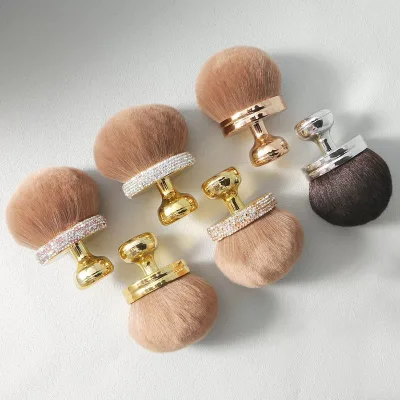 Private Label Nail Dust Cleaning Brush Diamond Mushroom Head Makeup Brush Cleaner