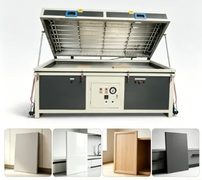 1325 Single Table High Gloss PVC Film Wood Veneer Vacuum Laminating Machine Auto up Down Vacuum Press Membrane Press Machine
