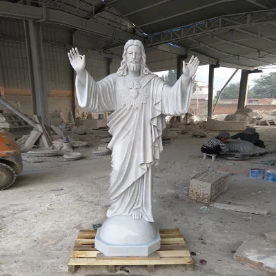 Marble Carving Life Size Jesus Christ Statue for Decoration