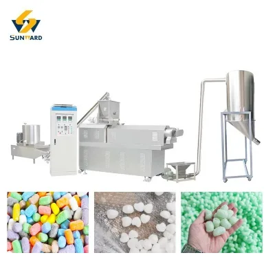 Fully automatic PLA blended starch anti-collision packing cushion processing extrusion machinery
