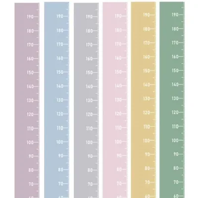 Growth Chart Wall Hanging, Kids Wall Ruler Removable Height Measure Chart for Girls Growth Ruler