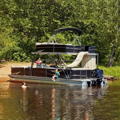 Double Layer Pontoon Boat Commercial Passenger Vessel Scenic Tourism Cruise Aluminum Marine Floating Platform