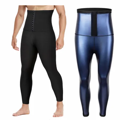 Men's Sports Sweat Wicking and Waist Shaping Pants Fitness and Body Shaping Training Sauna Pants