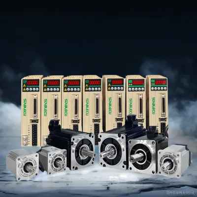220v 750w Ac Servomotor Driver and Helical Planetary Reduction Frameless Robot Arm Cnc Rotary Table Plc Programming Servo Motor