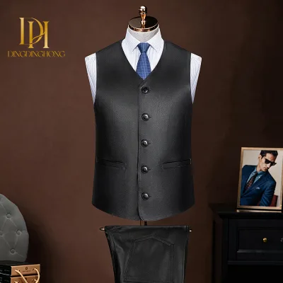 Men's Spring Autumn V-neck Genuine Leather Slim Fit Casual Top Cowhide Sleeveless Leather Jacket Outerwear Solid Color Vest