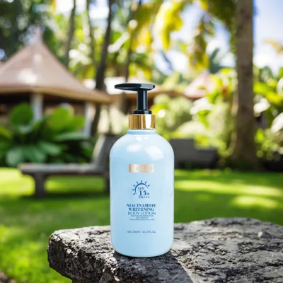 Wholesale Organic Whitening Body Lotion Sunscreen Waterproof Cream Silky Touch Skin Repairing SPF15 300ml