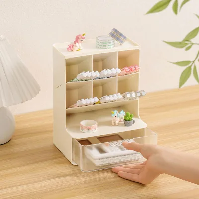Multi-function Students Oblique Pencil Holder Simple Desk Bedroom Drawer Makeup Box for Office