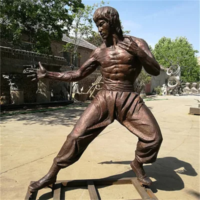 Famous Reproduction Sculpture Customize the Famous Chinese Kung Fu Sculpture Bronze Statue