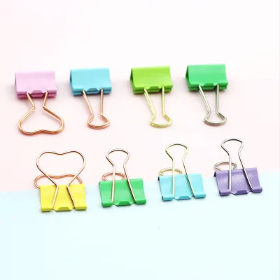 25 MM Heart-Shaped Metal Office Supplies Binder Clip Long Tail Bulldog Dovetail Ins with Love Arms Snack Sealing Paper Clip