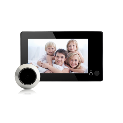 Wireless Video Door Intercom Battery Operated Recording Bell ABS Motion Detection 4.3 Inch TFT