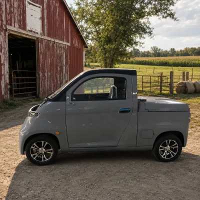 Factory Direct SQ4 Mini Electric Pickup Truck One Seat Model for Delivery, Farm Use, Compact Cargo EV