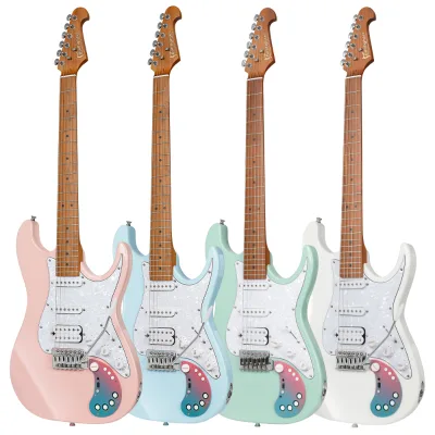 2024 Fast Shipping 41 Inch Wholesale ST Electric Guitar Kit Solid Bass Wood Guitar 6 Strings Guitarra Electrica