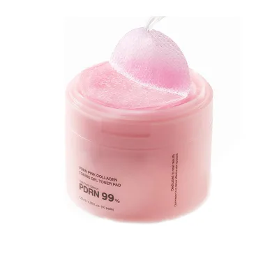 OEM Private Label Salmon Pink Collagen Jelly Cushion Pads Custom Korean Face Air Cushion Cotton Piece Jelly Toner Pad