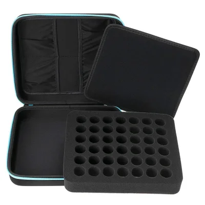 Wholesale Customizable printed packing pu leather essential oil case for 15 ml EVA Carrying Essential Oil Bag