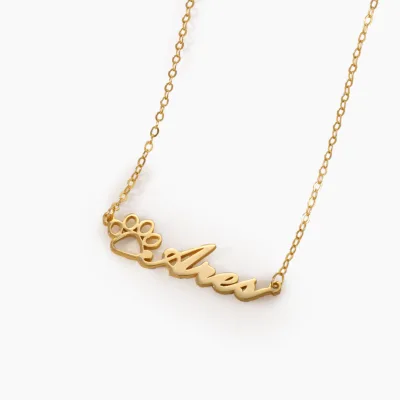 Luxury 18k Gold Rhodium Plated 925 Sterling Silver Thin Chain Dainty Custom Name Pendant Necklace-Perfect Birthday Gift for Mom