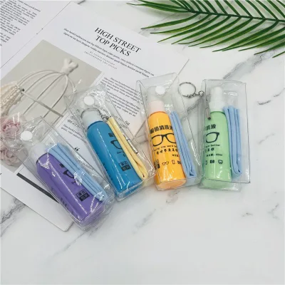Wholesale Multicolor 60ml Eyeglasses Cleaning Fluid Set Lens Spray Cleaner with Microfiber Cloth and Screwdriver