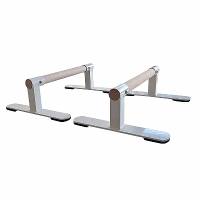 Best Quality Wood Gymnastics Parallettes Bars Metal Base Floor Training Bar Strength Training Workout