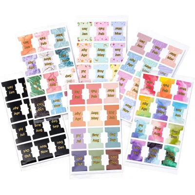 Cheap Monthly Category Planner Stickers December Themed Creative Bookmark Planner Tabs for Scheduling and Indexing