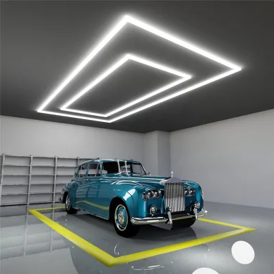 Factory Auto Detailing Industrial Car Beauty Salon Square Garage Decoration Workshop Repair Light