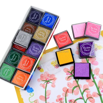 Craft Ink Pad Stamps Partner Diy Color,20 Colors Rainbow Finger Ink Pad for Kids