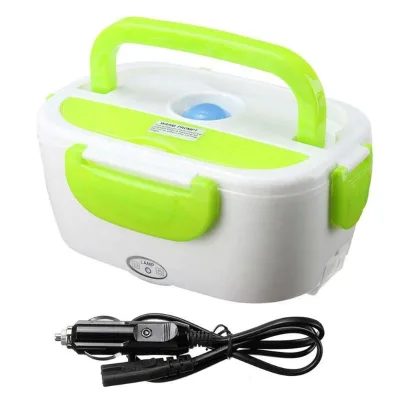 Car Electric Heat Food Box 304 Stainless Steel Luxury Storage Boxes & Bins Food Container Color Box 12V Square Sustainable Green