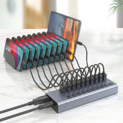 10 Ports USB 3.0 HUB Multi usb charging station For Computer 10 port usb hub power supply