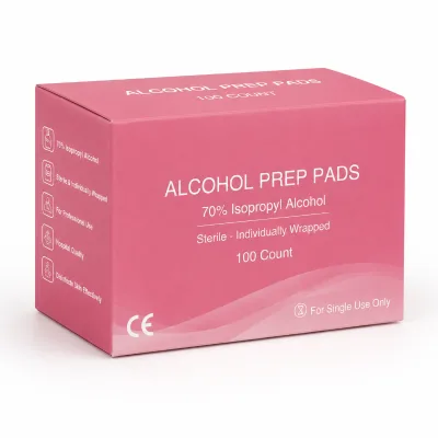 Pink Alcohol Prep Pads 70% Multi-Spec Individual/Bulk/Box Factory Stock