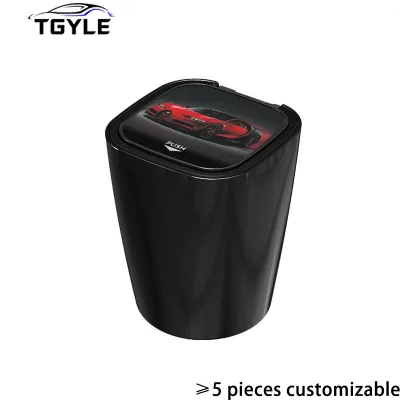Multi Functional Creative Portable Car Ashtray with LED Light Metal Inner Pot One Click Open Lid Modern Design Kedatong Brand