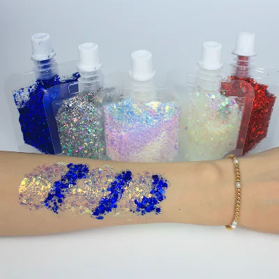 Long Lasting Makeup OEM Eyeshadow Gel for Body Face High Quality Private Label Chameleon Waterproof Glitter Gel