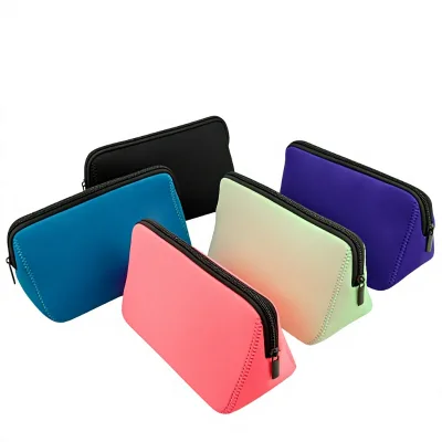 Travel Portable Women's Towel Makeup Bag with Zipper Closure Phone & for Storage Diving Fabric Custom Logo