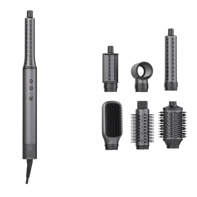 Professional Multi-Function Hot Air Brush for Straight Curly Wave Coily Hair LED Display Negative Ion Electric Power Household