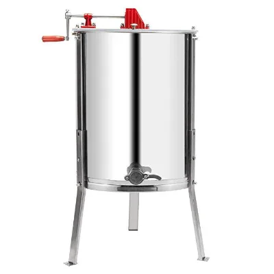 China Wholesale 3 Frames Manual Honey Extractor with Legs and Honey Gate for Beekeeping
