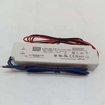 Meanwell LPV-60-12 12V 5V 15V 24V 36V 48V Single Output LED Switching Power Supply IP67 Waterproof AC Flood Light Street Light