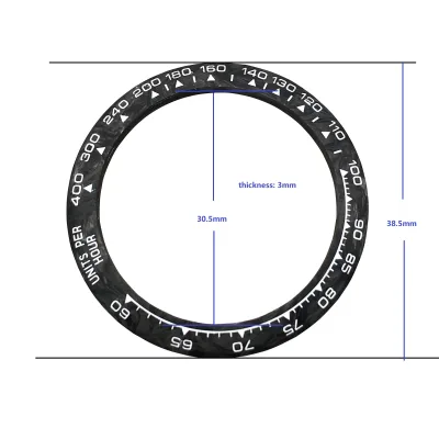 Pure Carbon Fiber Bezel From the Manufacturer Waterproof and Wear-Resistant Font Clearly Adapted for Lauris Daytona Case Ring