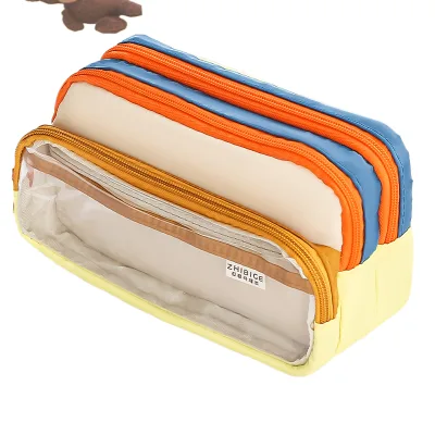 Large Capacity High Quality Chinese Manufacturer Simple Design Packaging Durable Pencil Case Travel Set Storage Bag