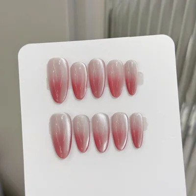 Ladies' Gentle Series press on nails 10pcs Handmade French Press on Nails with Beautiful Luxury Customized